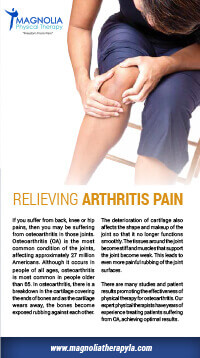 Relieving Arthritis Pain